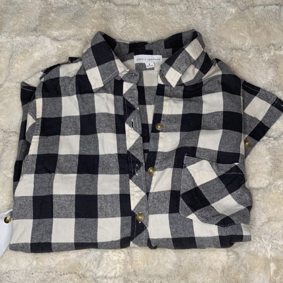 Coco + Jameson Plaid NWT lace sleeve size small - Picture 8 of 10